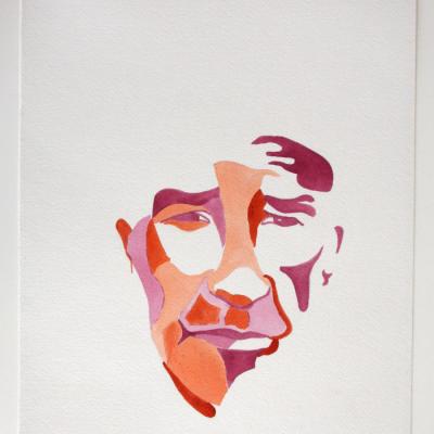 Nano 16, 2015, Cochineal on paper