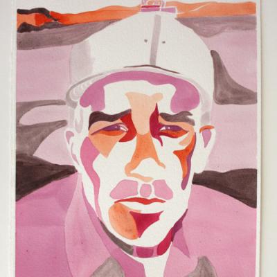 Nano 15, 2015, Cochineal on paper