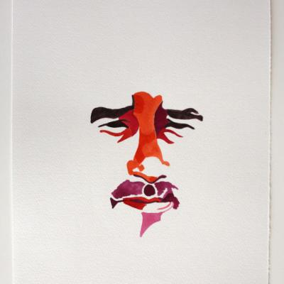 Nano 20, 2015, Cochineal on paper