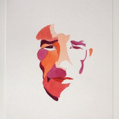 Nano 12, 2015, Cochineal on paper