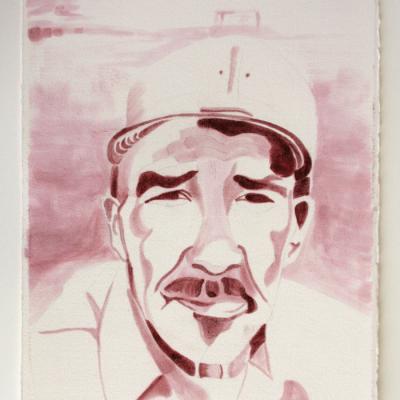 Nano 17, 2015, Cochineal on paper