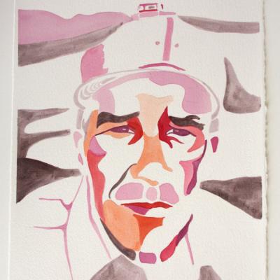 Nano 11, 2015, Cochineal on paper