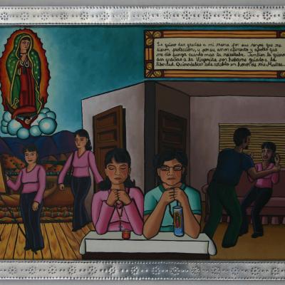 Homenaje al Veinte de Enero, 2008 Oil on tin